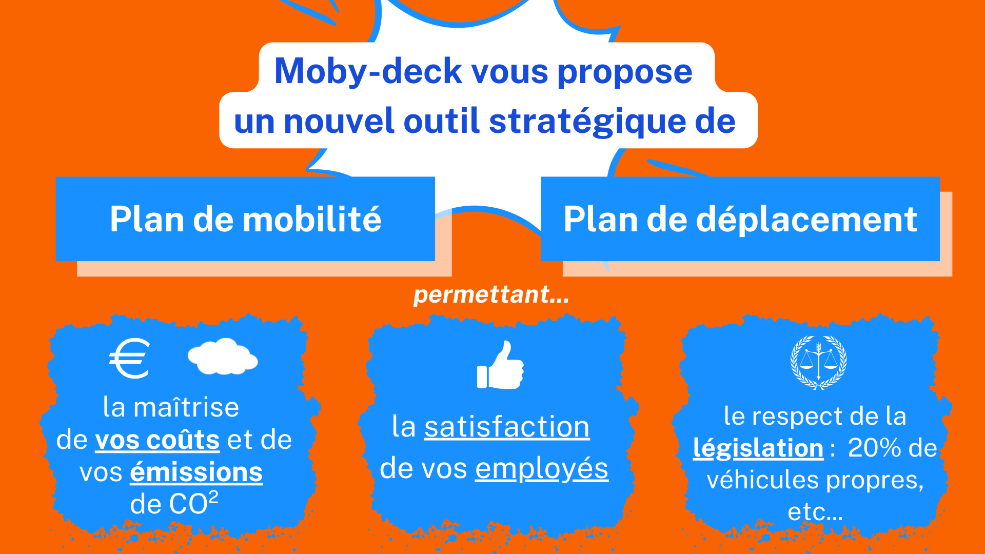 Moby-deck vous propose un plan de mobilité et de déplacement